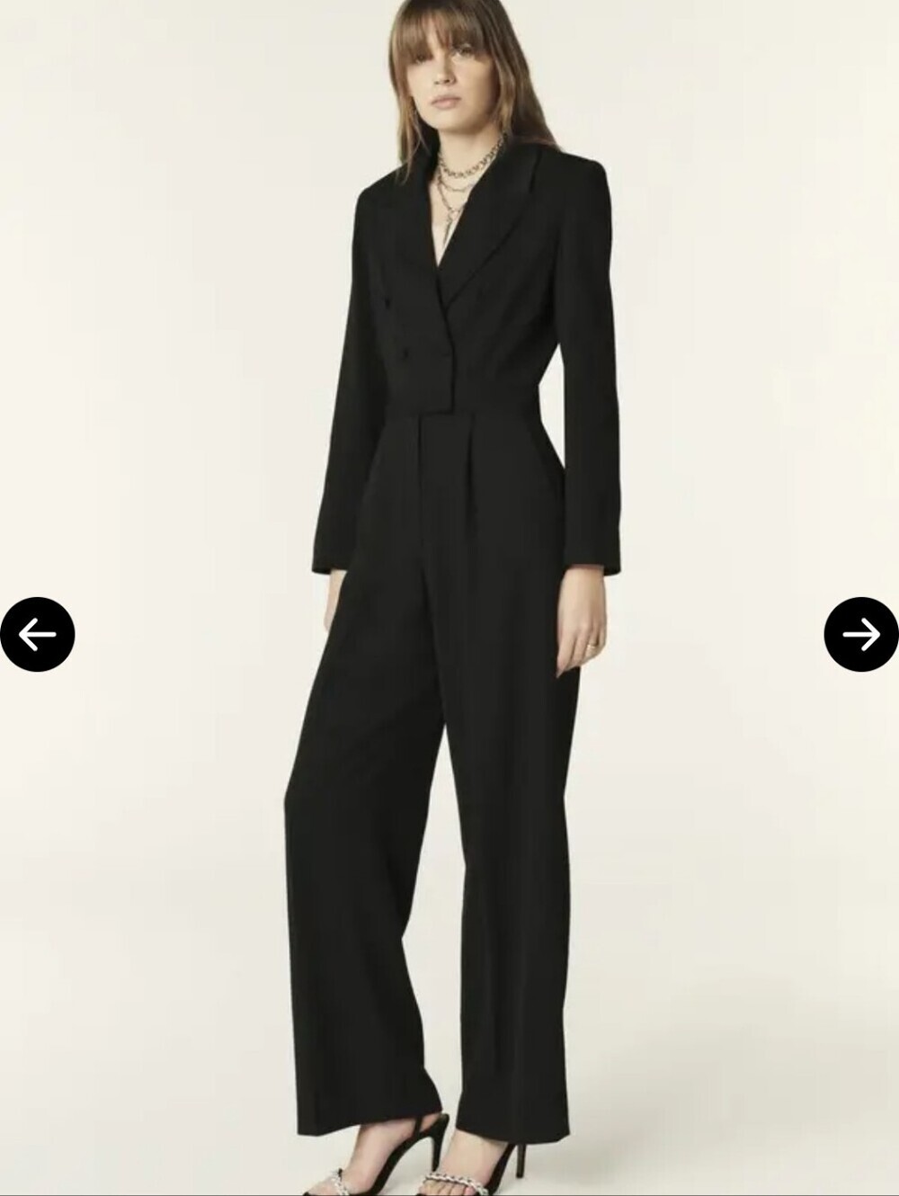 BA&SH THE GRAMMU JUSMPSUIT LONG SLEEVE HIGH-RISE STRAIGHT LEG SZ 6